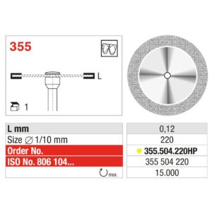 EDENTA | ED-355.504.220HP - Disque diamanté SUPERFLEX (extra-fin) – Image 2
