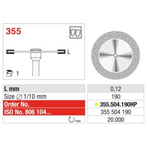 EDENTA | ED-355.504.190HP - Disque diamanté SUPERFLEX (extra-fin) – Image 2