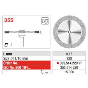 EDENTA | ED-355.514.220HP - Disque diamanté SUPERFLEX (fin) – Image 2