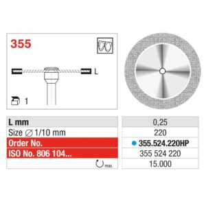 EDENTA | ED-355.524.220HP - Disque diamanté SUPERFLEX – Image 2