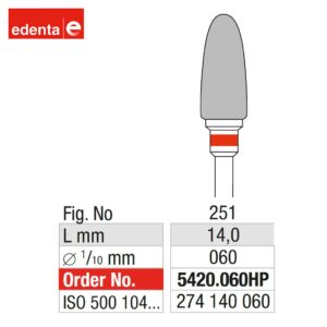 EDENTA | ED-5420.060HP - Fraise en carbure – Image 2