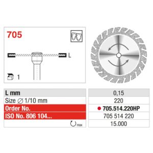 EDENTA | ED-705.514.220HP - Disque diamanté SUPERFLEX (fin) – Image 2