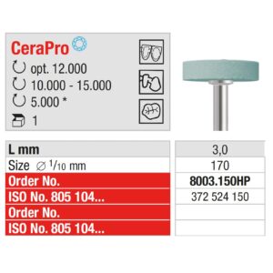 EDENTA | ED-8003.150HP - CeraPro - Roue – Image 2